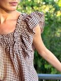 Top vichy volantes