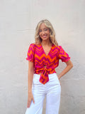 Top raso zigzag naranja