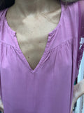 Vestido fluido encaje hombros