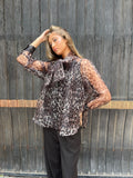 Camisa gasa animal print lazo