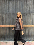 Camisa gasa animal print lazo