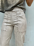 Jeans glitter tachuelas