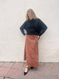 Falda midi pana rayas