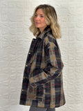 Parka cuadros acolchada