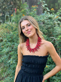 Collar corales Rojo