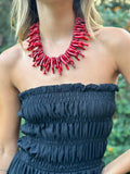 Collar corales Rojo