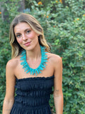 Collar corales turquesa