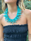 Collar corales turquesa