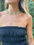 Chocker joya piedras Verde