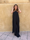 Conjunto halter largo negro