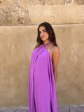 Conjunto halter largo Lila