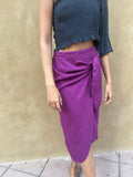 Falda midi buganvilla