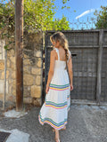 Vestido piquillo multicolor lazos