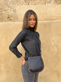 Bolso Moon tachuelas negro