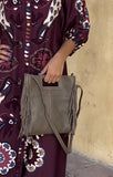 Bolso flecos piel