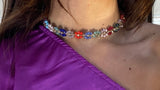 Collar piedras flores