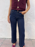 Jeans Wideleg azul oscuro