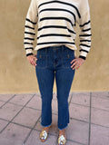Jeans azul marino botones