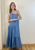 Vestido asimétrico denim