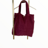 Bolsa de pana con bolsillo